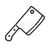 Meat Cleaver Icon Outline