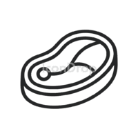 Meat Food Icon Outline