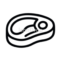 肉のアイコン（アウトライン）