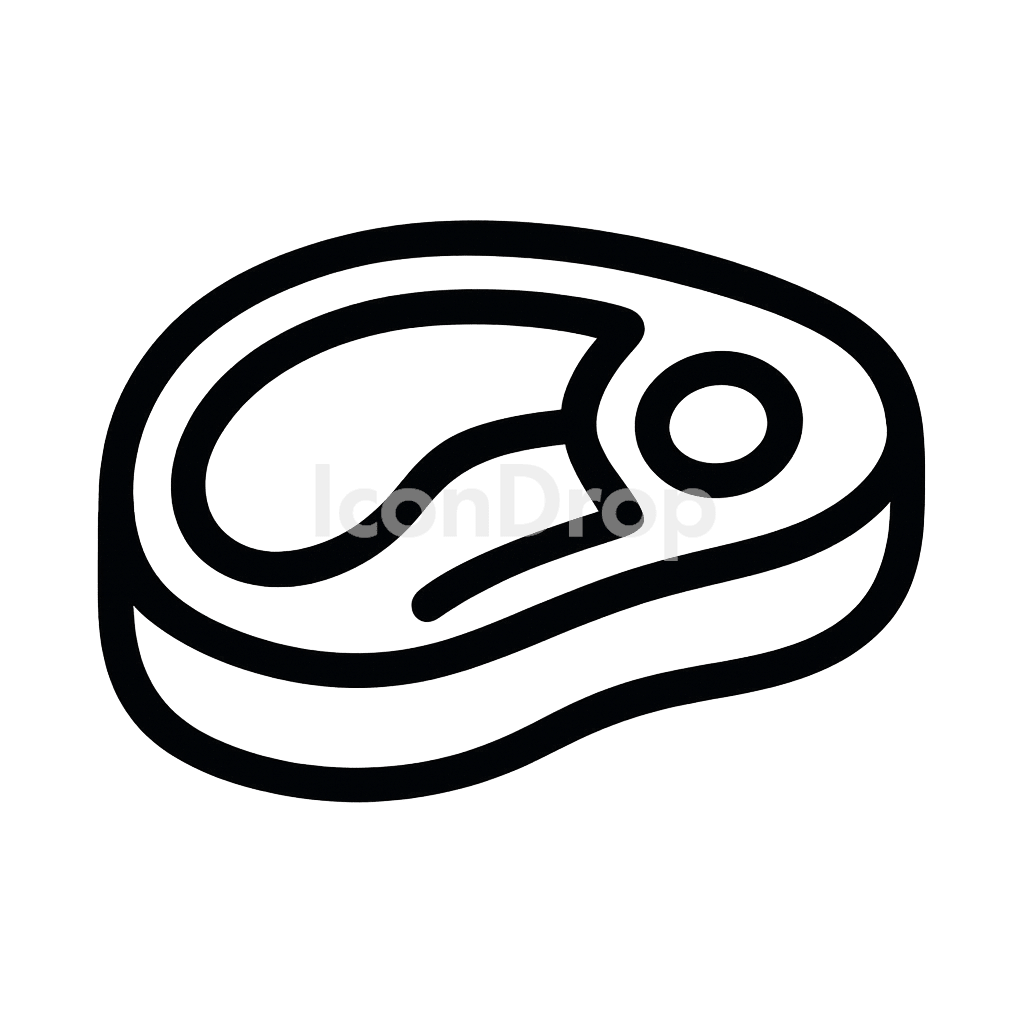 肉のアイコン アウトライン