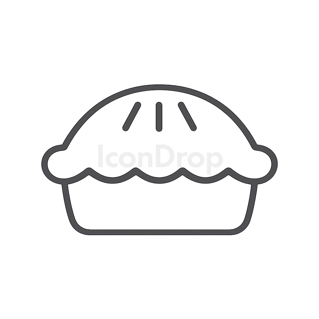 Meat Pie Icon Outline