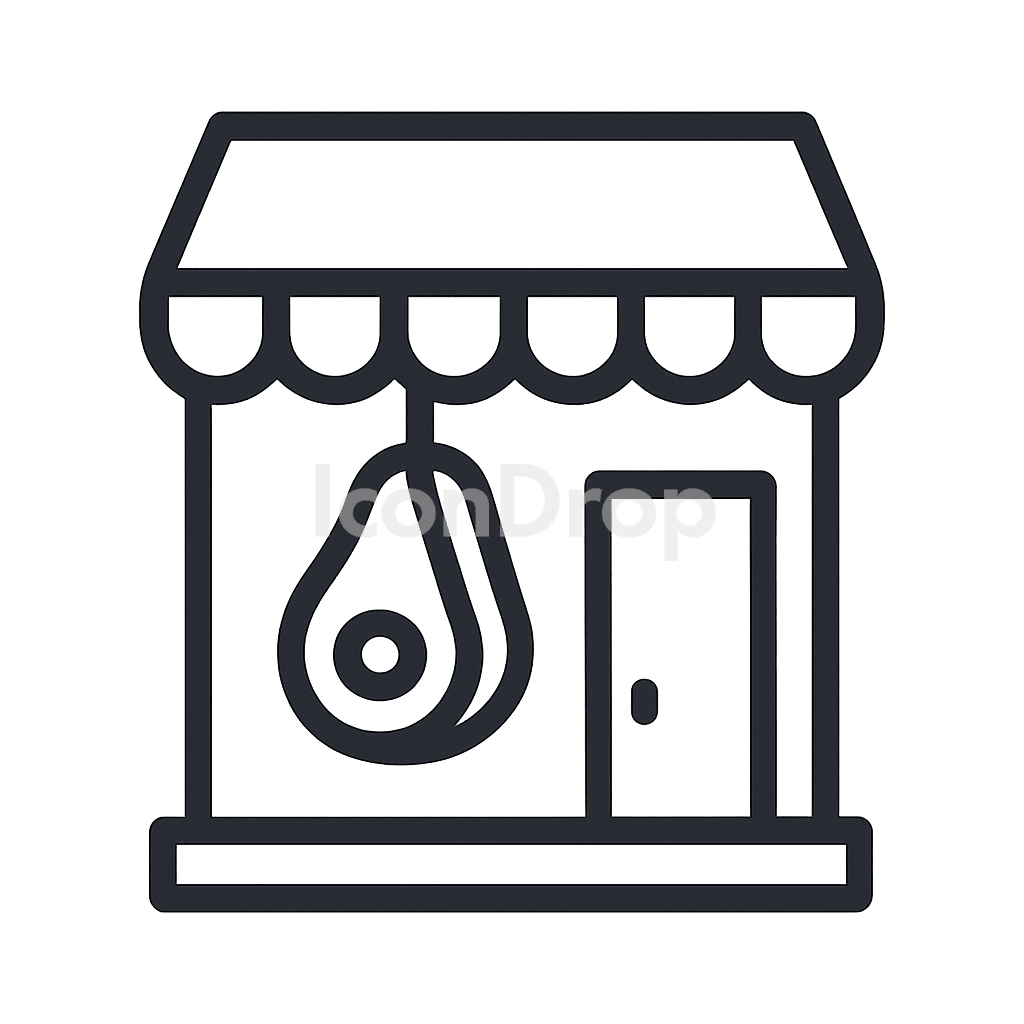 Meat Shop Icon Outline