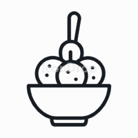 ミートボールのアイコン(アウトライン)