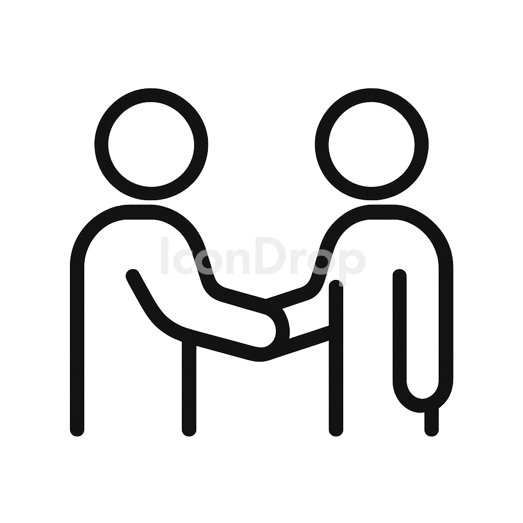 Meet And Greet Icon Outline