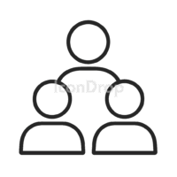 Meet People Icon Outline