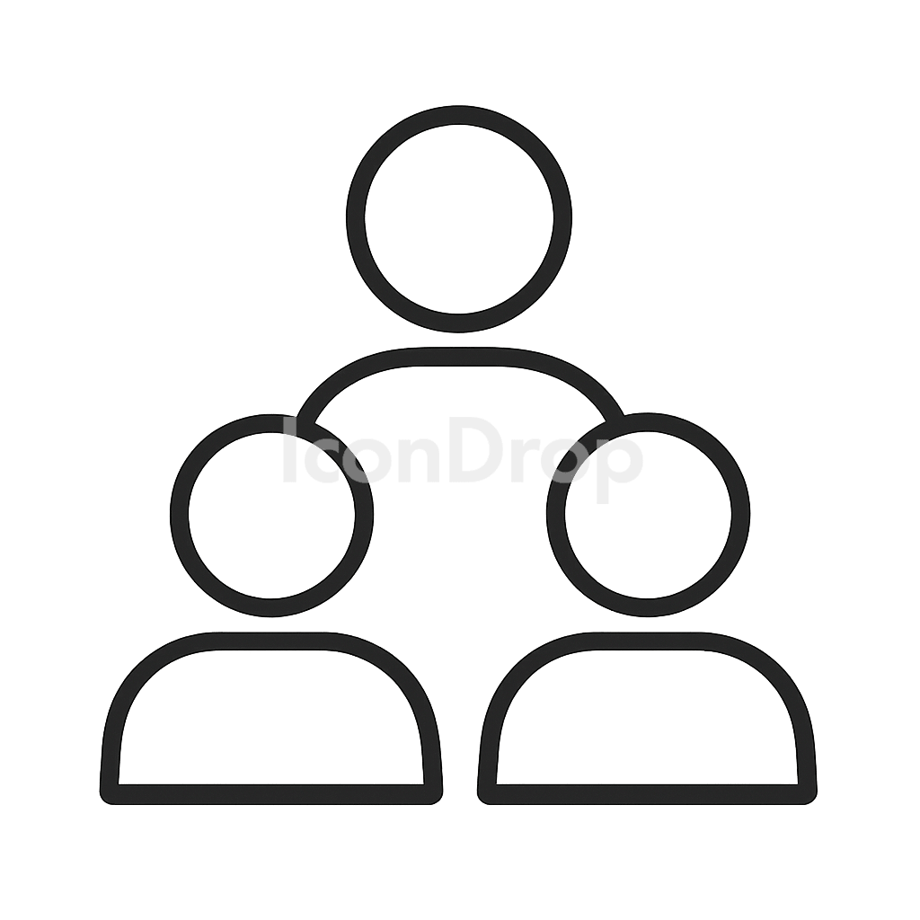 Meet People Icon Outline