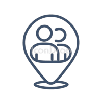 Meet Us Icon Outline