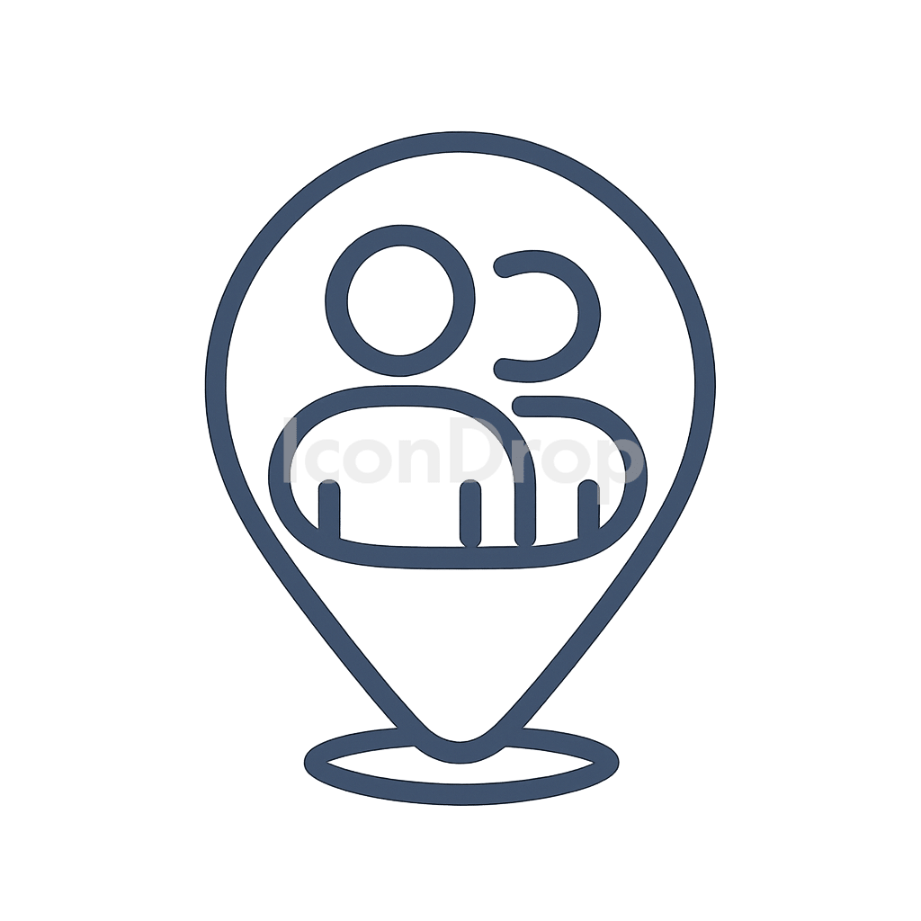 Meet Us Icon Outline