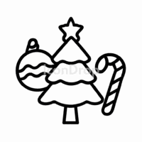Merry Christmas Icon Outline