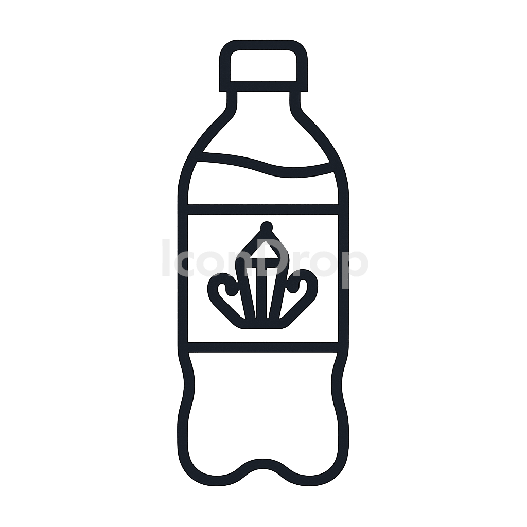 Mineral Water Bottle Icon Outline