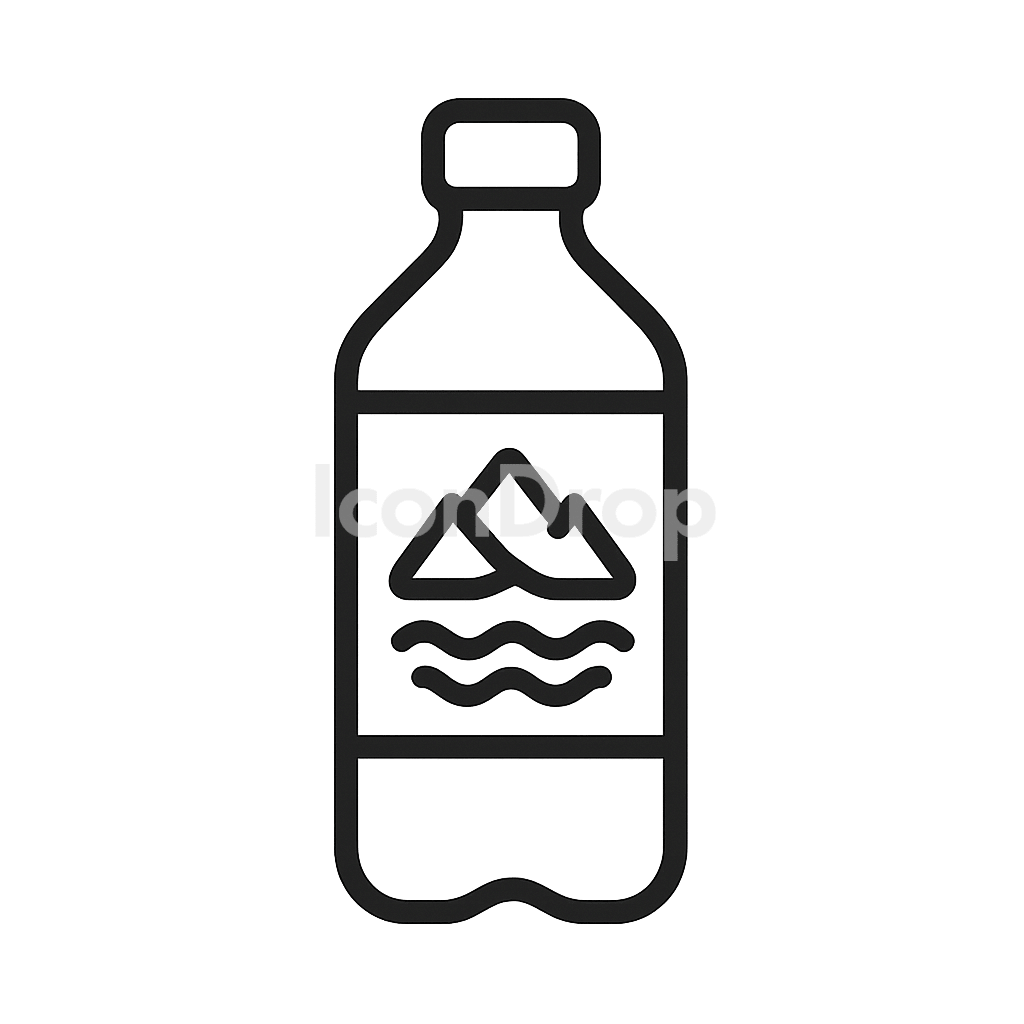 Mineral Water Icon Outline