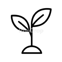 Minimalist Plant Icon Outline