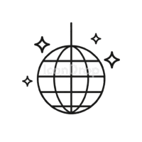 ミラーボールのアイコン(アウトライン)