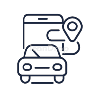 Mobility As A Service Icon Outline