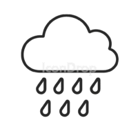 Moderate Rain Icon Outline