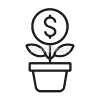 Money Plant Icon Outline