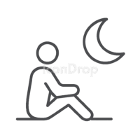 Moon Gazing Icon Outline