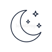 Moon Icon Aesthetic Outline