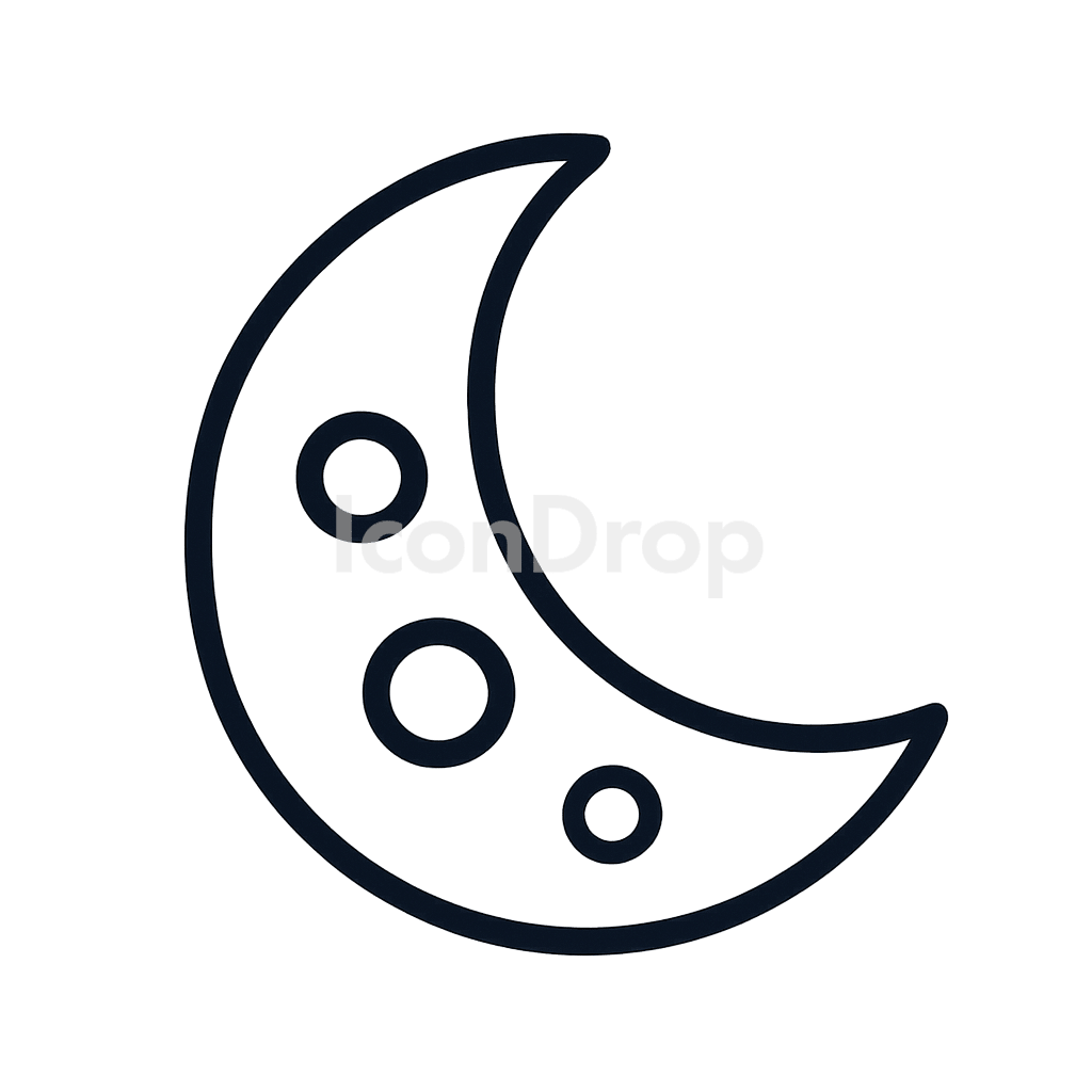 Moon Icon Outline