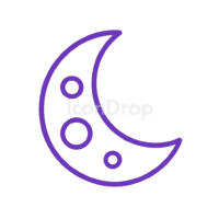 Moon Icon Purple Outline