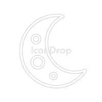 Moon Icon White Outline