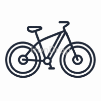 Mountain Bike Icon Outline