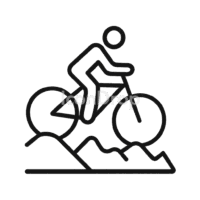 Mountain Biking Icon Outline