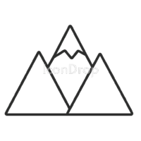 Mountain Flat Icon Outline