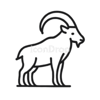 Mountain Goat Icon Outline