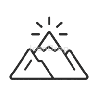 Mountain Highlight Icon Outline