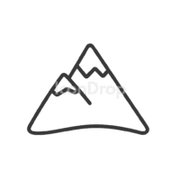 Mountain Icon Outline