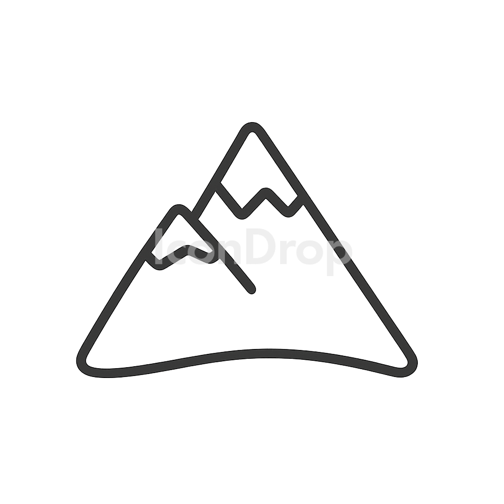 Mountain Icon Outline