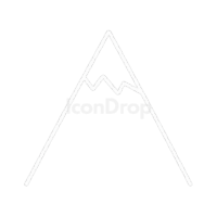 白い山のアイコン（アウトライン）