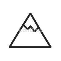 山の頂（ピーク）のアイコン（アウトライン）