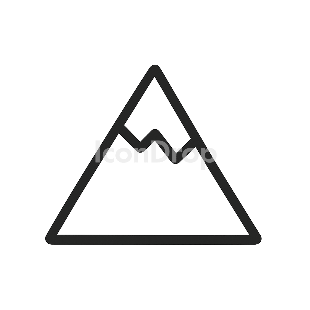Mountain Peak Icon Outline