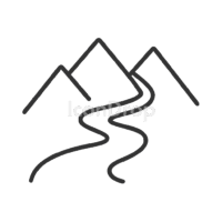 Mountain Road Icon Outline