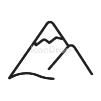 Mountain Top Icon Outline