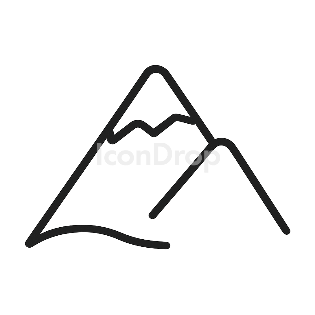 Mountain Top Icon Outline