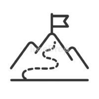 Mountain Trail Icon Outline