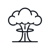 Mushroom Cloud Icon Outline