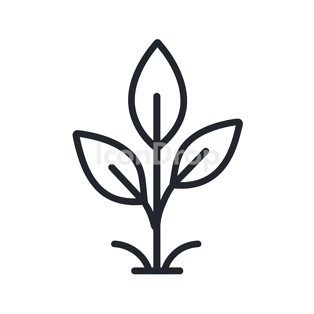 Native Plant Icon Outline