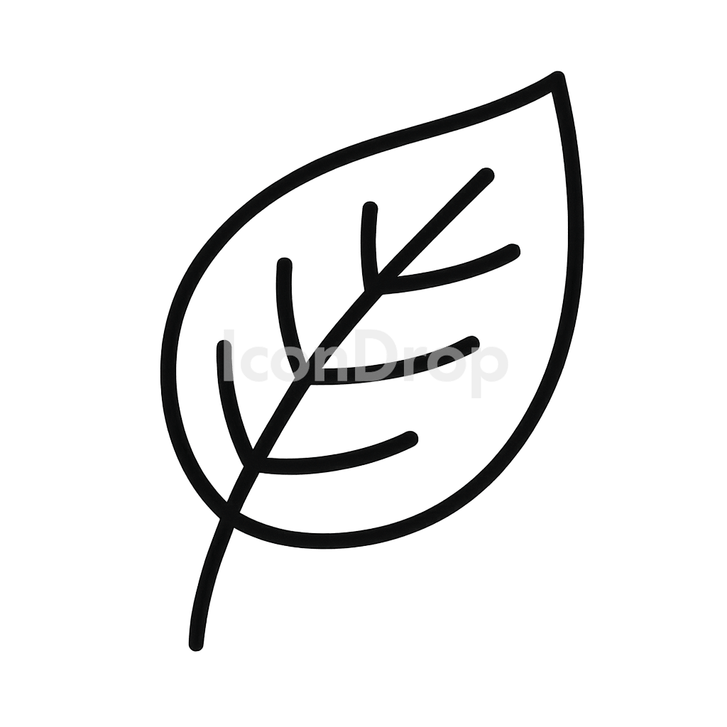 Natural Leaf Icon Outline