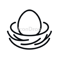 Nest Egg Icon Outline
