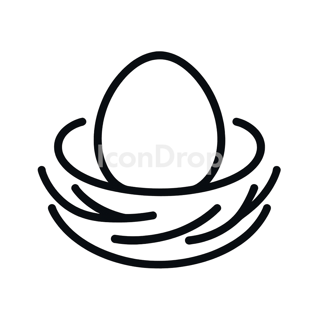 Nest Egg Icon Outline