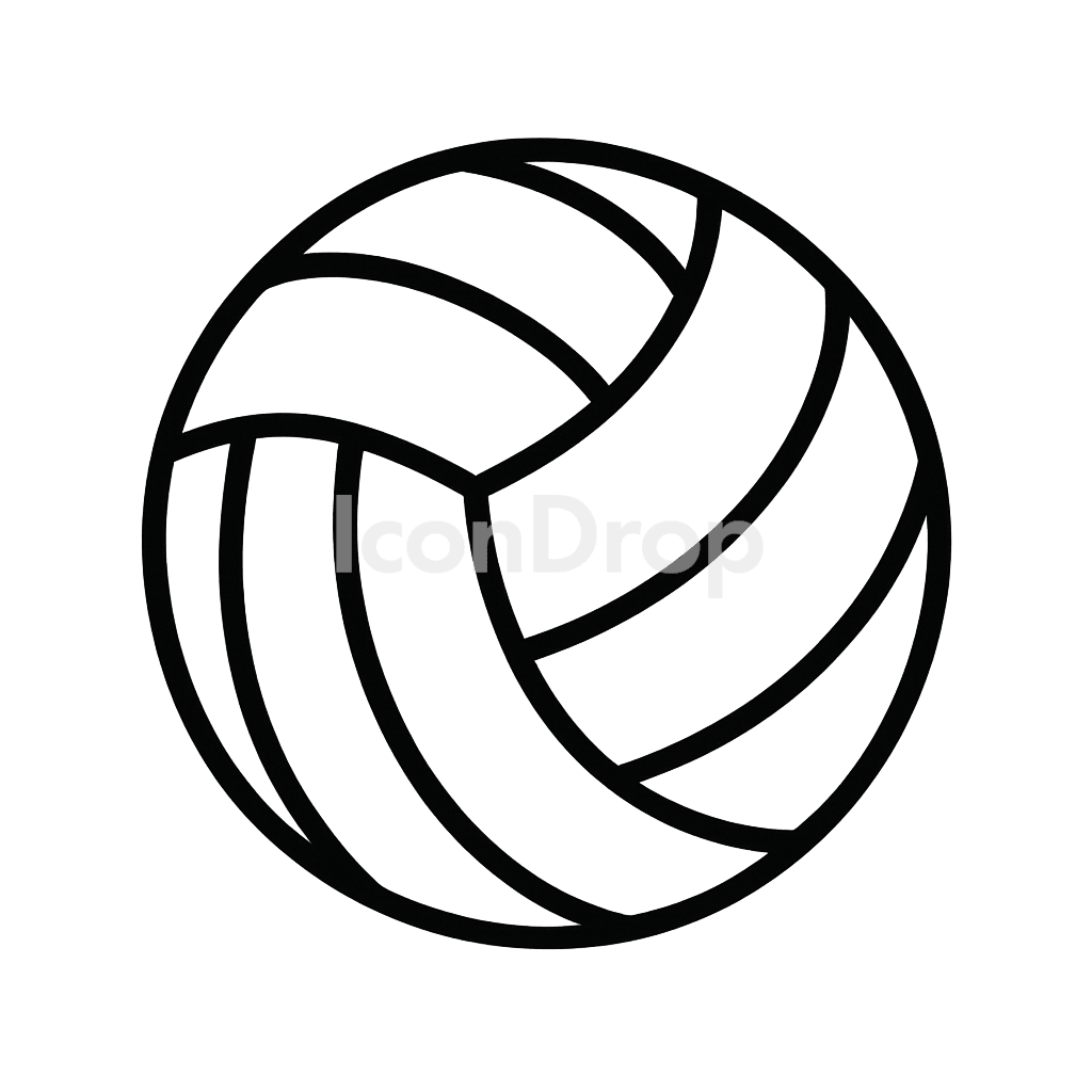 Netball Ball Icon Outline