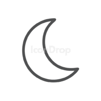 New Moon Icon Outline
