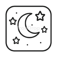 Night Sky App Icon Outline