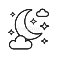 Night Sky Icon Outline