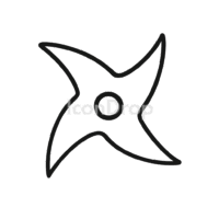 Ninja Star Icon Outline