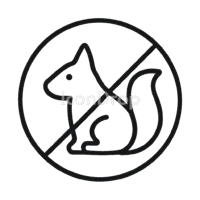No Animal Icon Outline